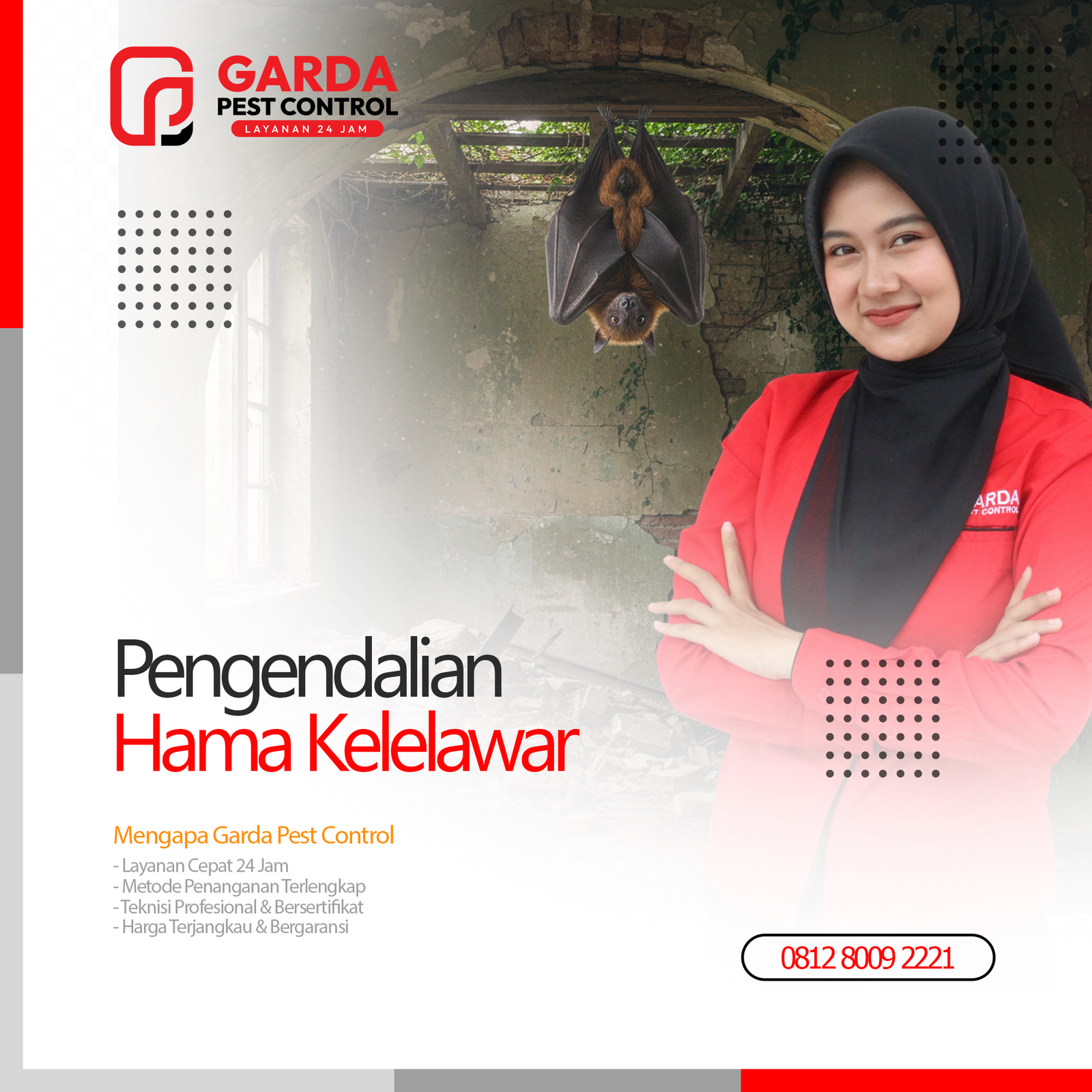 Jasa Pembasmi Kelelawar Terdekat di Bandung Garda Pest Control
