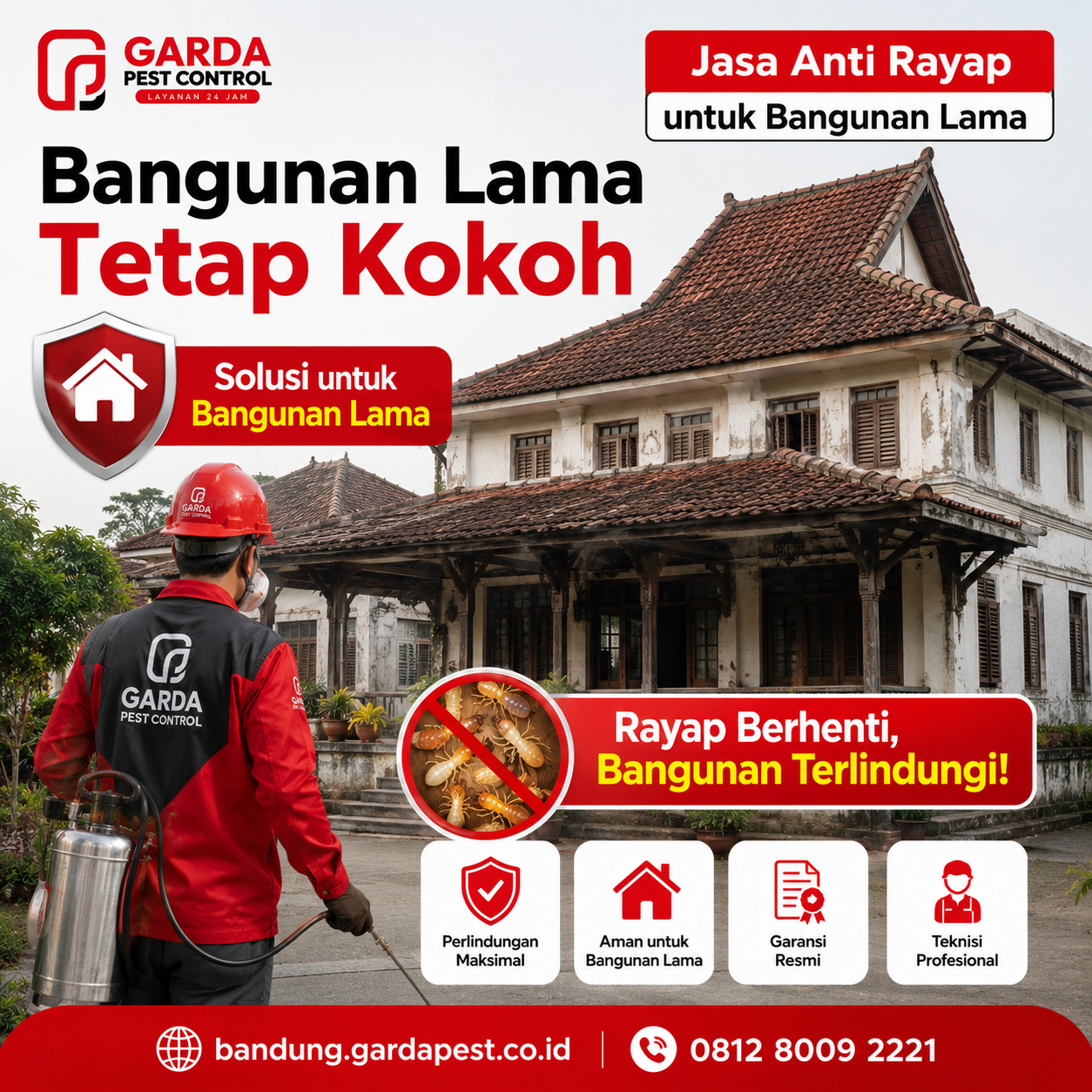 Jasa Anti Rayap di Bandung (Injeksi , Baiting, Spraying dan Pipanisasi)
