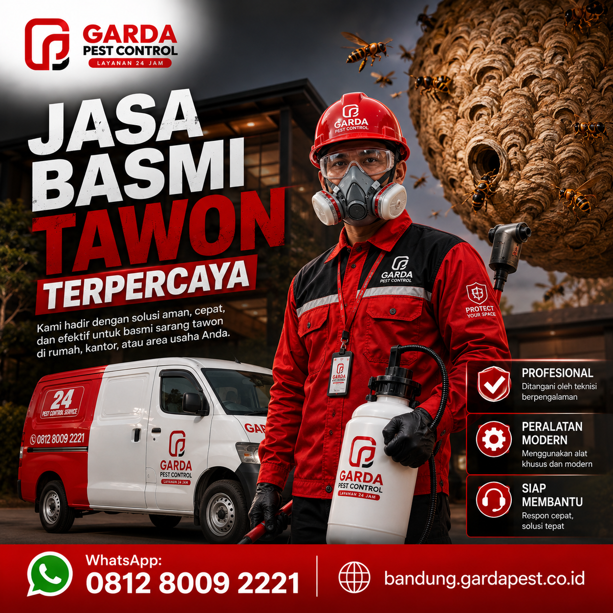 Jasa Pembasmi Sarang Tawon untuk Gedung dan Industri Bandung