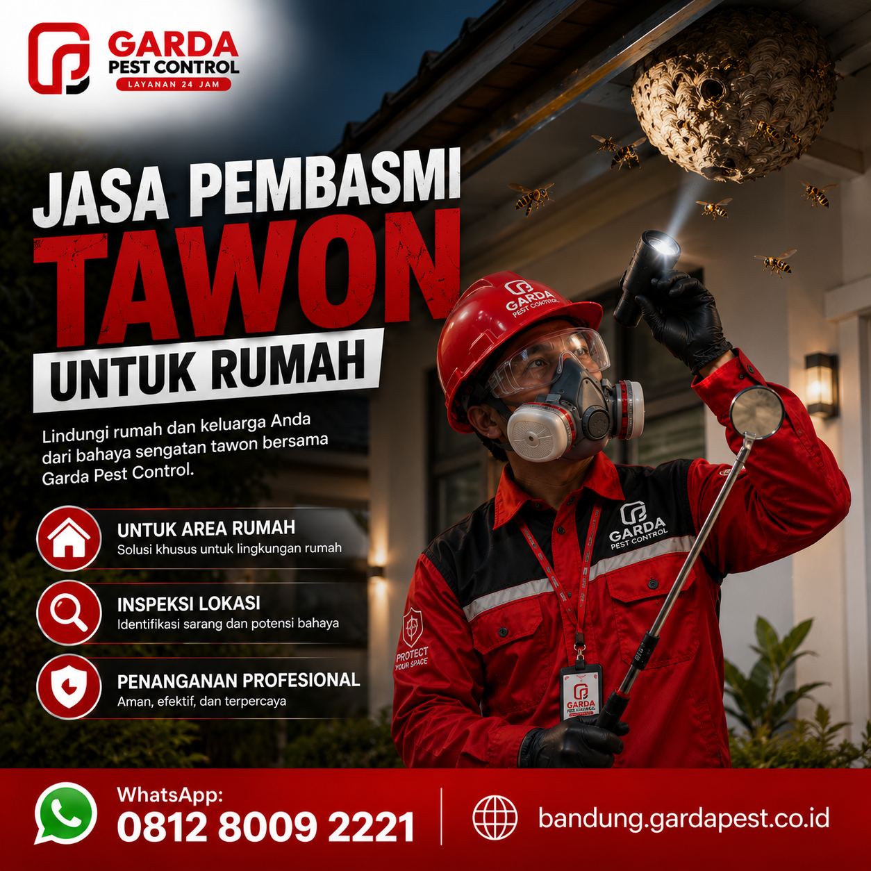 Jasa Pembasmi Sarang Tawon untuk Gedung dan Industri Bandung